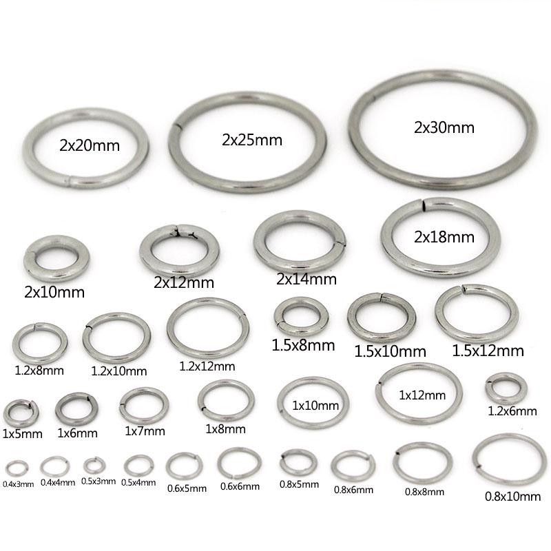 20-200Pcs Stainless Steel Open Jump Rings Single Loops Split Ring Connector For Bracelet Jewelry Making Findings DIY Accessories
