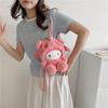 Melody Cinnamoroll Kuromi Pochacco Plush Cartoon Backpack For Girls With Soft Material And Breathable Design