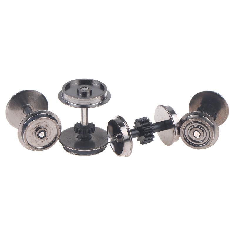 2 Pieces Ho Scale Wheels Upgrade Dc Wheel Set For 1:87 Model Trains Railroad Ho Gauge Wheels For Model Trains Diy Accessory