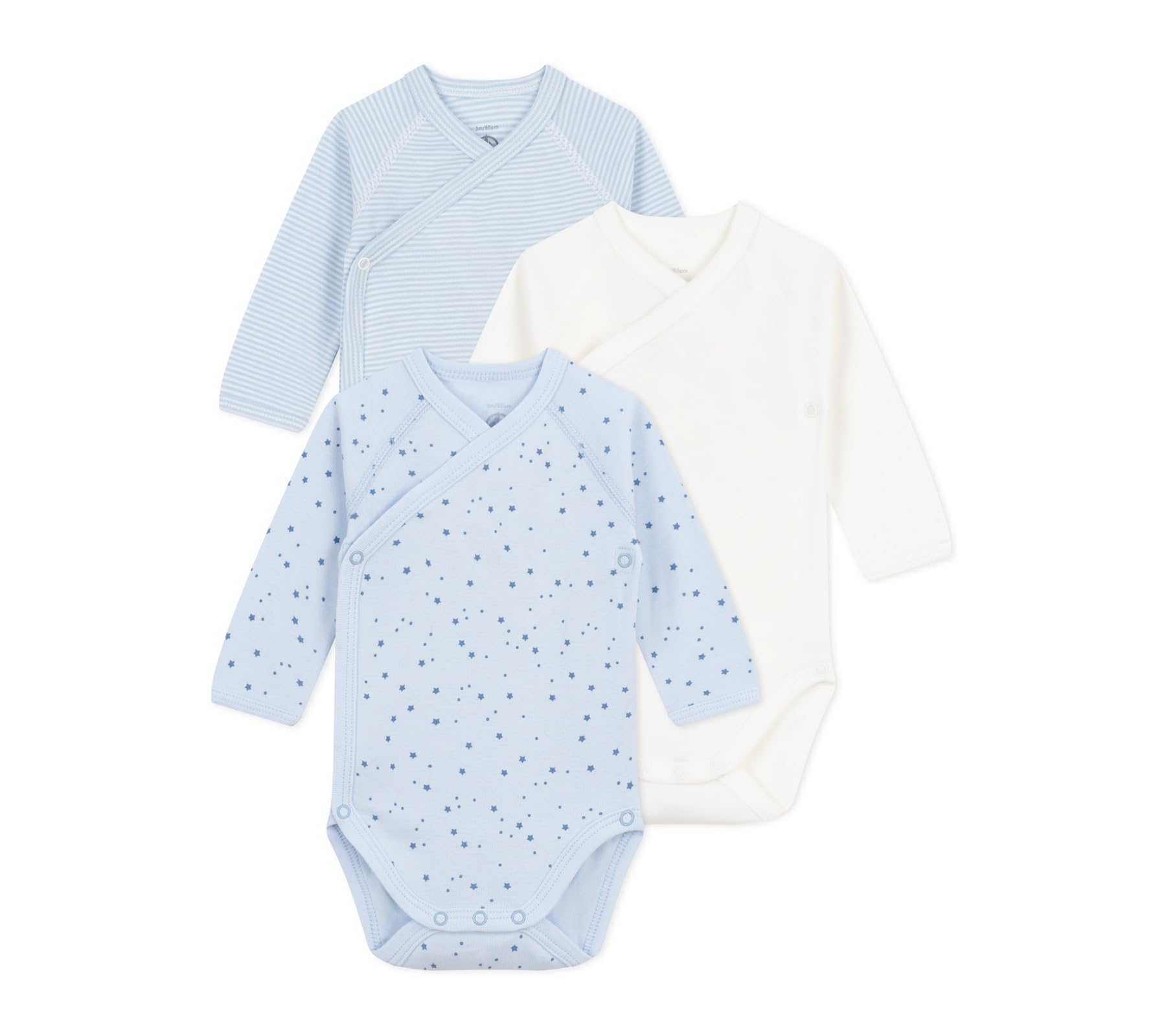 

Petit Bateau Long Sleeve Matching Bodysuit Set Multicolor 12 74cm (3-Piece Set), A0DZM, 1, Months,