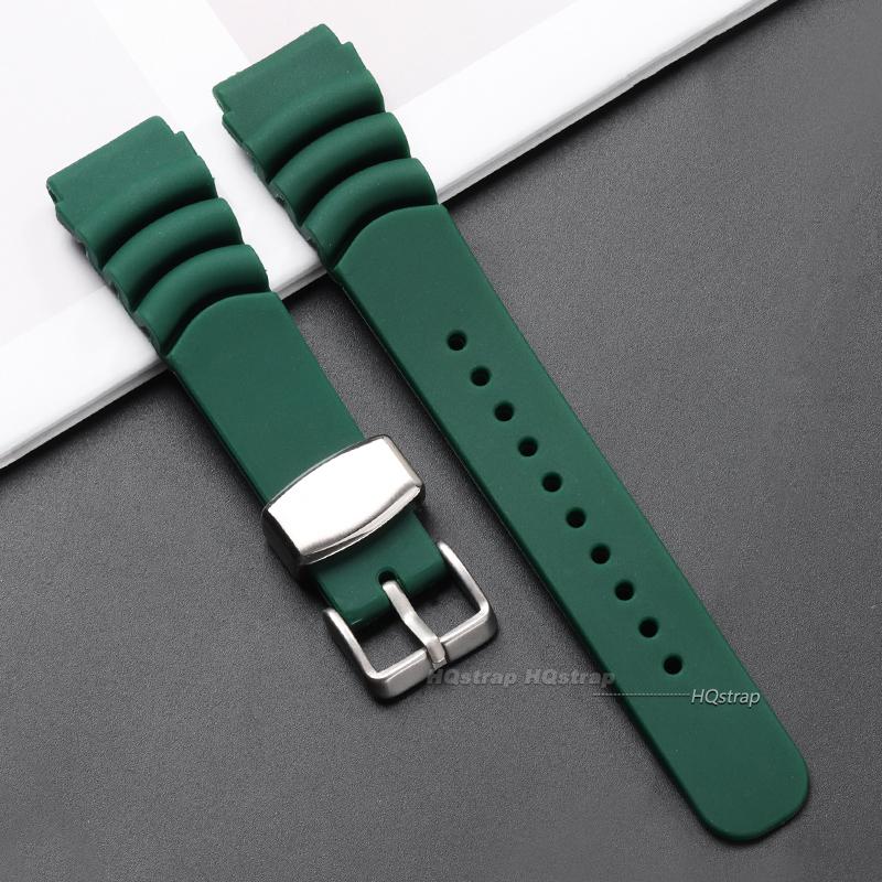 Silikonarmband für Seiko 20mm 22mm Uhrenarmband Sportarmband Herren Damen Wasserdicht Tauchen Silikonarmband Ring Dornschließe Gürtel