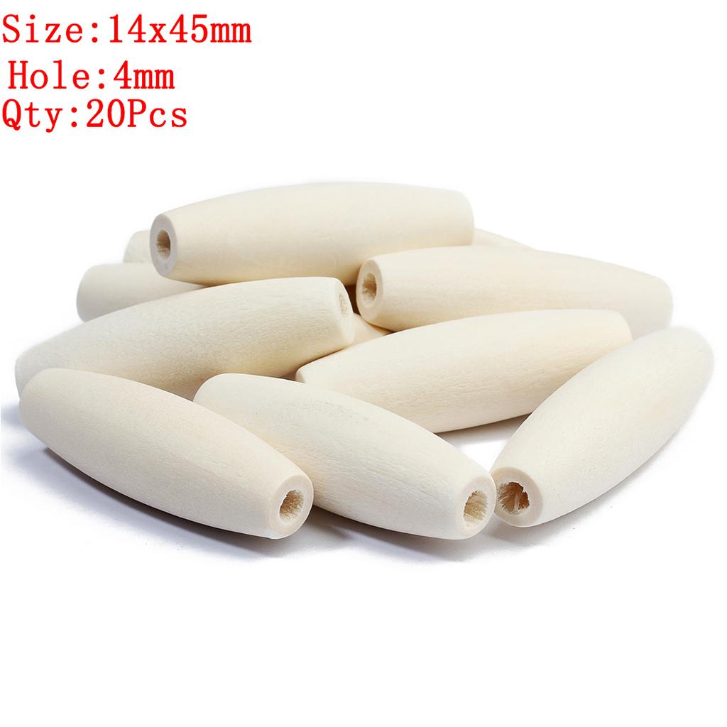Natural Round Wood Beads Oval Loose Spacer Rosary Bead Large Hole Jewelry Bracelets Diy Unsex Charm Wholesale Supplies