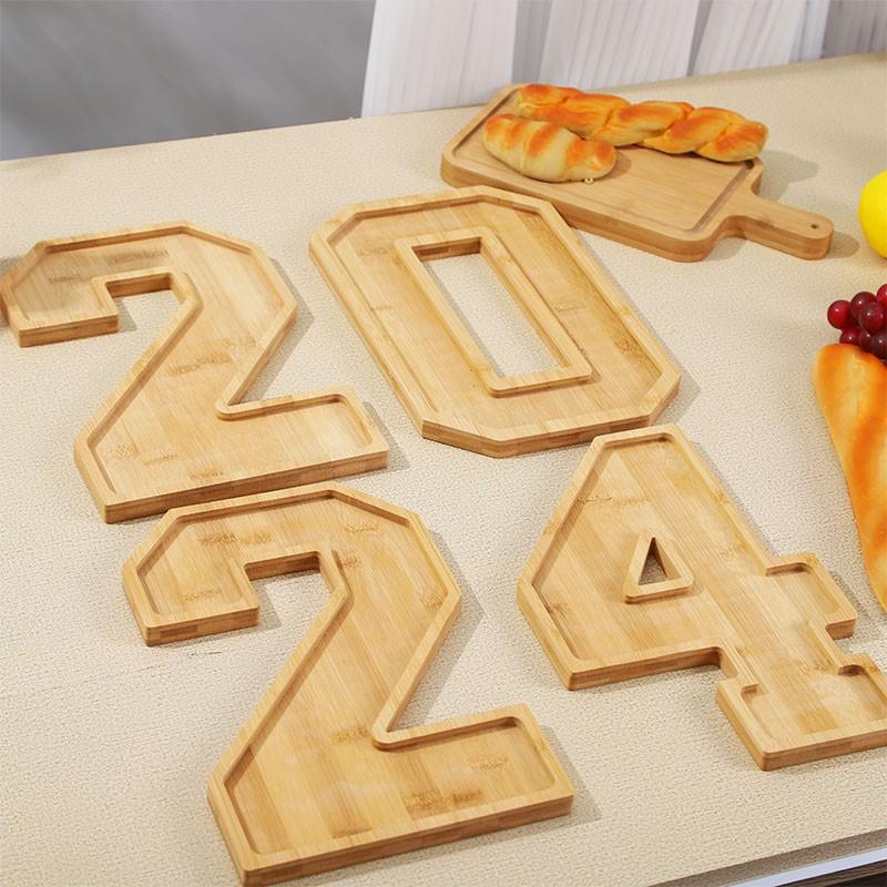 Holz Digitales Tablett Heimparty Geburtstagsfeier Dekoration Dessertteller Obst Gemüse Käseplatte Küche Gekochtes Essen Teller