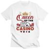 Queen Of The Casino Poker Tshirt for Men Short Sleeve T Shirt Fashion Tshirt Pure Cotton Tees Birthday Gift