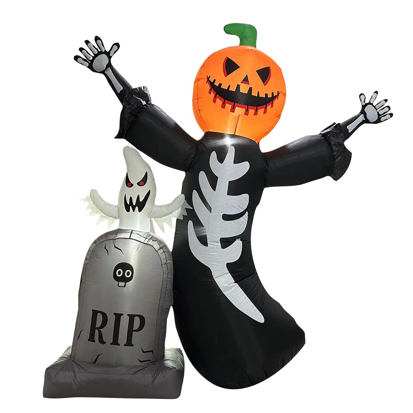 

Надувные светящиеся украшения для вечеринки на Хэллоуин, украшения для дома, простые в установке и полные атмосферы One Size белый