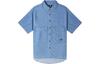 Hemden Herren Blau Revers Moderates Hemd 10025438-A01