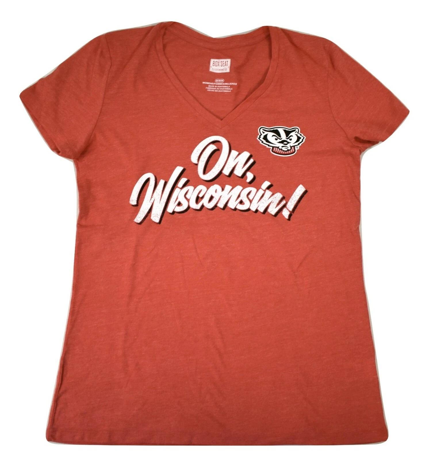 

Box Seat Womens Wisconsin Badgers OW, Wisconsin! Shirt New M L