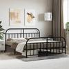 VidaXL Metal Bed Frame with Headboard-Footboard Black 180x200 Cm 353657