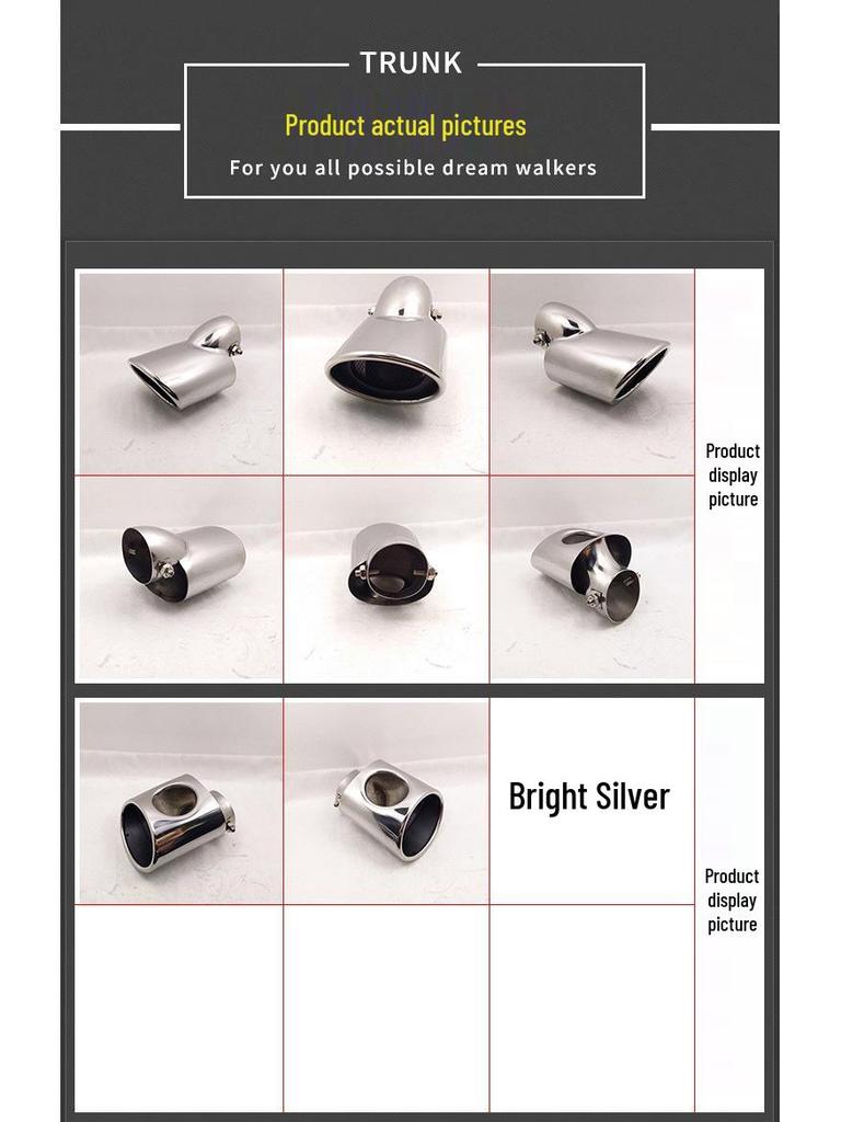 Compatible Car Muffler Tailpipe for Cruze, Excelle, Focus, Outback, Yuexiang, and Roewe 350