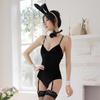 Open Crotch Bunny Girl Garter Bodysuit - Erotic Lingerie for Cosplay & Nightclub