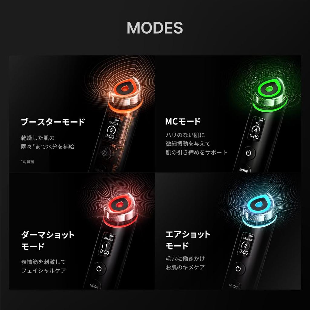 Medicube Booster Pro 5 Minutes a Day Skin Japanese Instruction Facial Beauty Portable Perfect Beauty Device AGE-R Black, Korean-Style Experience,