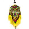 135*135Cm Russian National Square Scarf Women Luxury Floral Print Bandana Scarves Ukrainian Fringed Shawl Travel Sunshade Wraps
