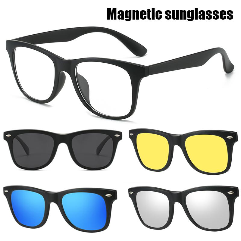 Nowy Design 4 w 1 Klips magnetyczny do okularów przeciwsłonecznych Anti UV Anti Glare Okulary dla Mężczyzn Kobiet Wysoka Jakość Gafas De Sol