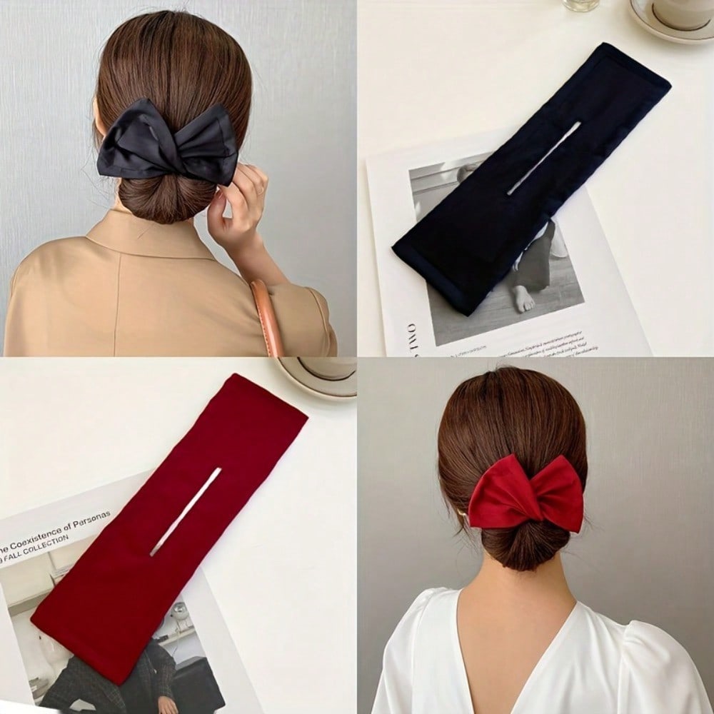 1PC Women Hair Accessories - Fashion Lazy Hair Curler - Hair Bun Maker - Bow Shaped Ponytail Holder