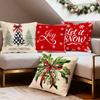 40/45/50cm Merry Christmas Theme Cushions Pillowcase Polyester Cushion Cover Throw Pillow Pillowcover Home Car Sofa Decor