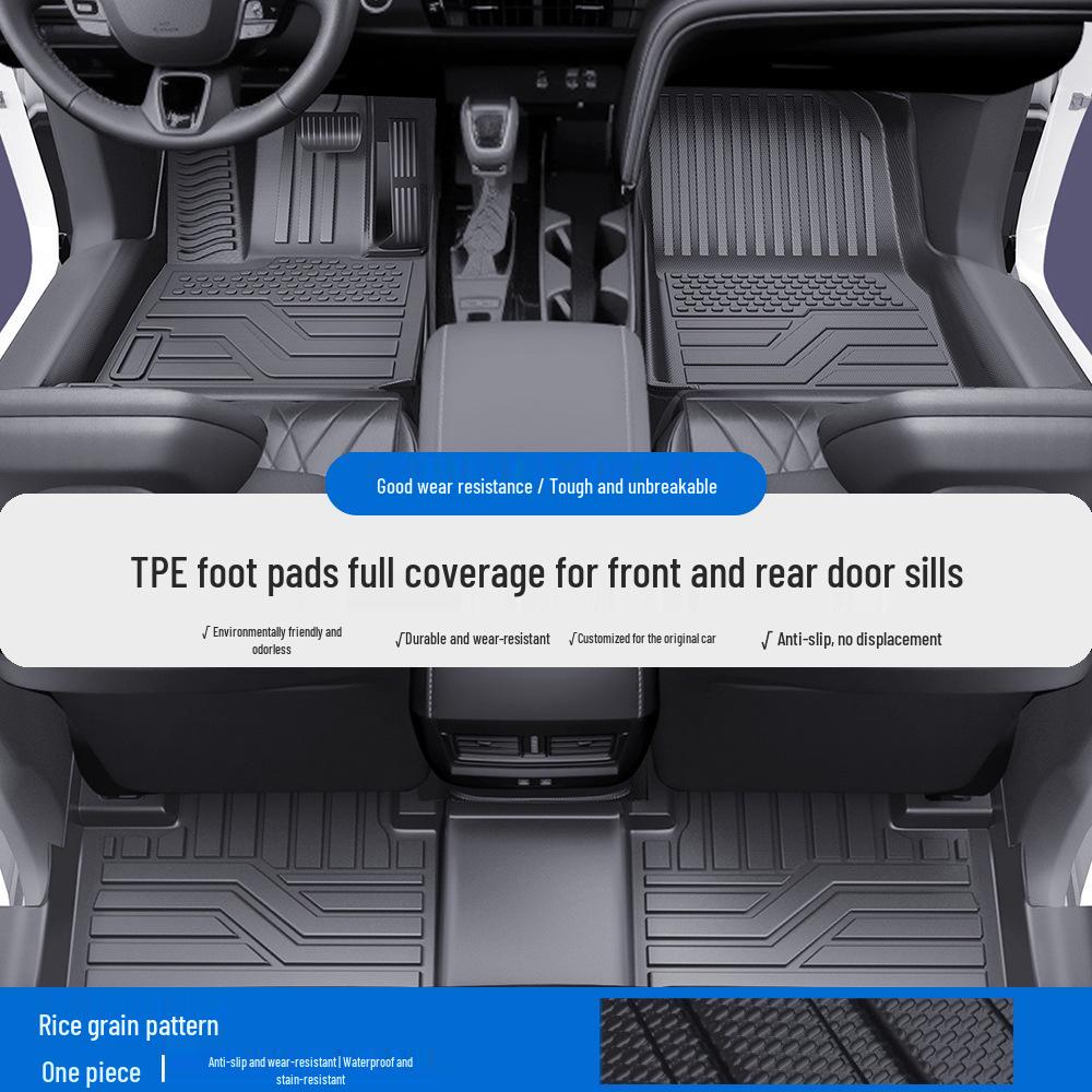 Compatible TPE Floor Mats & Door Sill Covers for Toyota Camry, Fenglanda, Yizhe, Corolla, Rui Fang, Hilux - Full Coverage