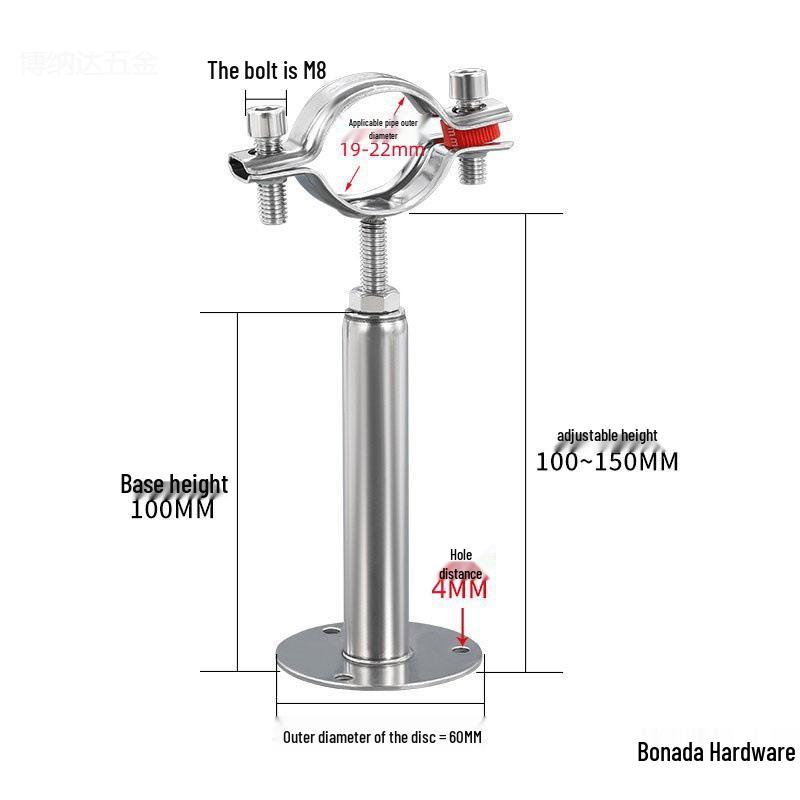 Stainless Steel Pipe Fixing Bracket Clamp for Gas and Water Pipes