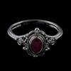 WOSIKATE Vintage Ruby Amethyst Thai CopperBlack Ring For Women With  CopperPlated Fashion Jewelry Adjustable Finger Ring