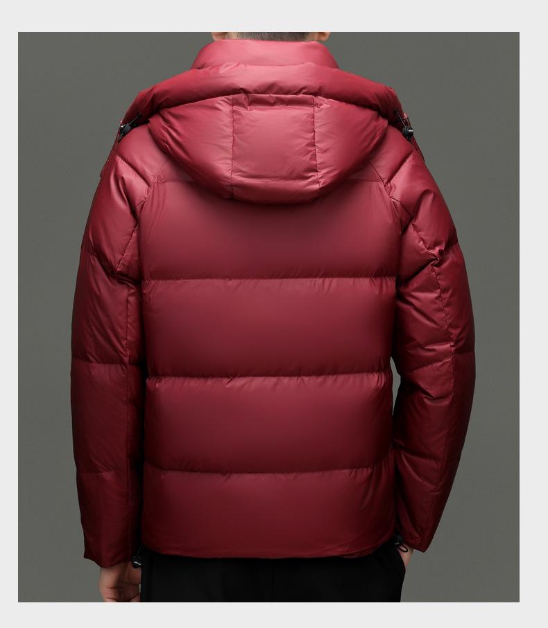 2025 Men's Winter Hooded Short Down Jacket - 90% Duck Down Casual Outerwear