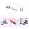 Kids Ear Wax Removal Spoon USB Rechargeable Safe Flashlight Round Tip LED Ear Pick Spoon with Storage Case Purple