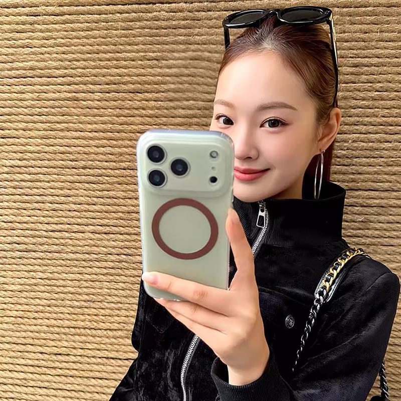 Ins Fashion Colorful For MagSafe Phone Case For iPhone 17 Pro Max 16 15 14 13 Magnetic Wireless Charge Back Cover