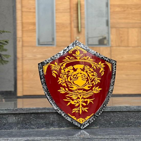 Средневековый щит тамплиера-крестоносца, металлический, для рыцаря-воина, LARP, косплей, настенный дисплей