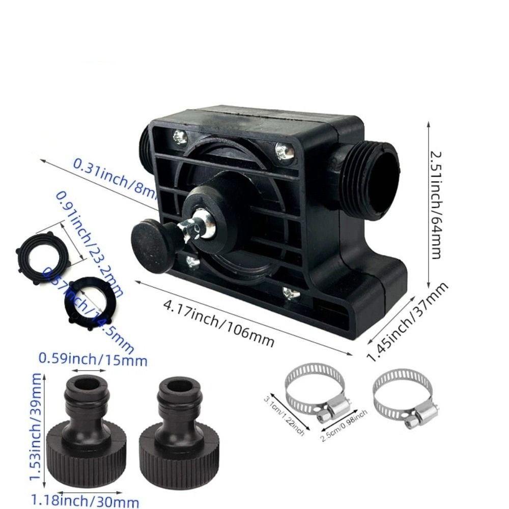 Mini Handheld Drill Pump Compact Portable Electric Water Transfer Tool 8mm Shank Hose Clamps Self Priming Transfer Pump