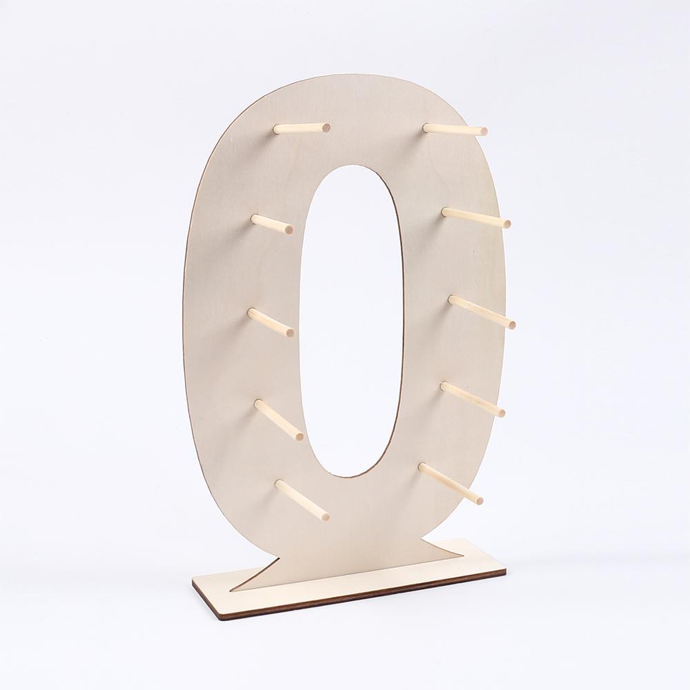 

Number 0-9 Wooden Donut Display Stand Holder Board Table Desserts Stand for Birthday Party Wedding Baby Shower