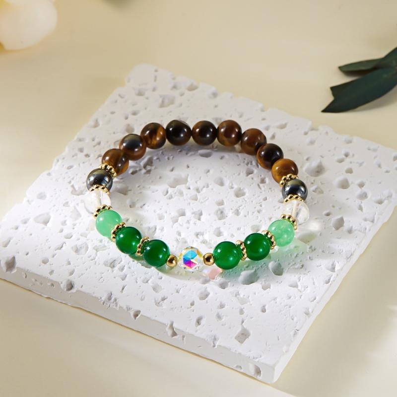 Handmade Geometric Bracelet with Natural Stone Beads Simple Yet Stylish for Casual Outfits and Travel Adventures