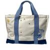Used HERMESTote Bag White/blue Cotton Women