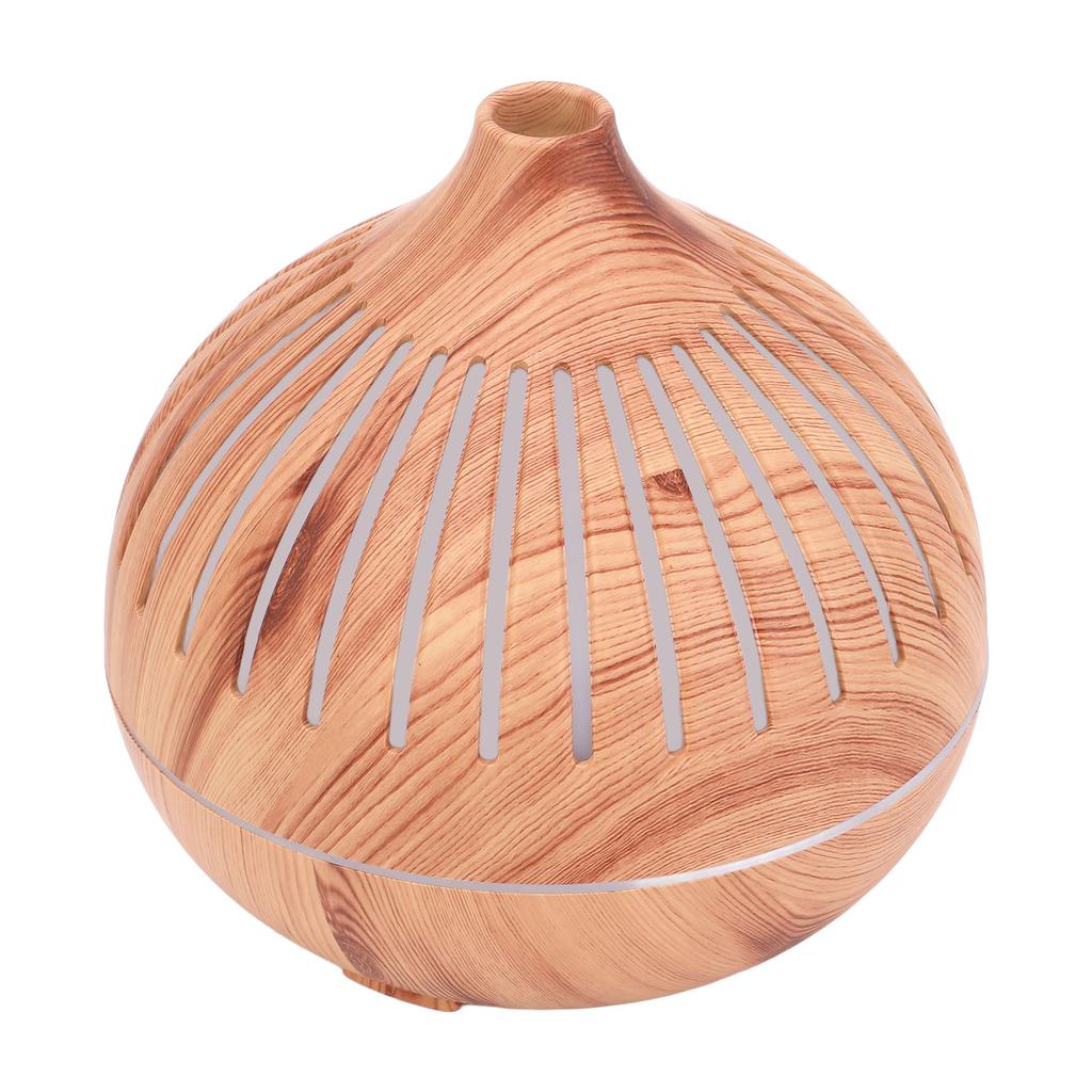 Essential Oil Diffuser Humidifier with Colorful Lights Wood Grain Quiet Remote Control Auto Shut