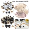 20pcs/10pairs White/Black Accessories DIY Eyeball Safety Animal Toy Plastic Eyes Doll Making Crafts
