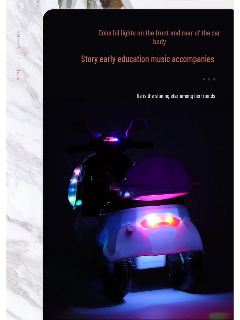 Rechargeable Kids' Electric Tricycle: Dual Seats, Remote-Controlled, for Boys & Girls.