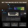 YUNZII AL71 Gaming Full Aluminum Mechanical NKRO Wireless RGB for Technical Standards Compliance Certified Crystal White 68% Keyboard, CNC, Hot-Swap,