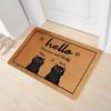 Cute Cat Welcome Doormat Machine Washable Anti-slip Floor Mat Home Decor Living Room Bedroom Kitchen Entrance Foot Mats