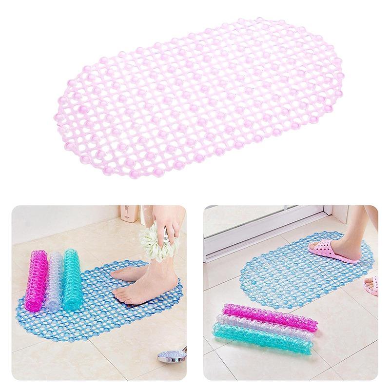 Bath Shower Mat NON Slip PVC Bathroom Mats ANTI Slip Strong Suction 35 X 61CM