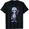 UFO Alien Retro Bright Mountain Lake Camping Visitor T-Shirt Women Men Clothing Tee Ropa Mujer Vintage Clothes Men T Shirt