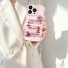Waiting for the Flowers To Bloom, Suitable for Apple 17Pro Mobile Phone Case 16pro Makeup Bracket 15 Lanyard 14 Pink 13 Silicone Case