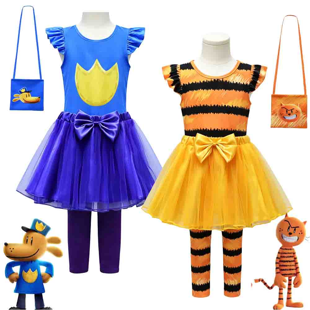 Children Cosplay Costume Girl dog man petey Clothing Halloween Carnival Set Blouse Skirt Sets Summer Casual Suit Party Costume