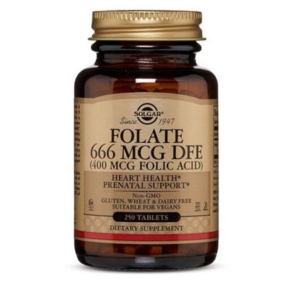 Solgar Folic Acid 666mcg DFE Tablets, 250 Tablets, 1 Piece