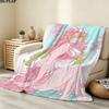 1PC Demon Slayer Patterned Flannel Blanket Suitable For All Seasons For Home Decor Warmth And Comfort Gifts Holiday Present