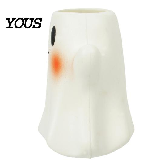 Funny Holiday Gifts for Friends Ghost/Skull Shape Pen Holder, Resin Desktop Organizer, Halloween Gothic Accessories Decorative Storage