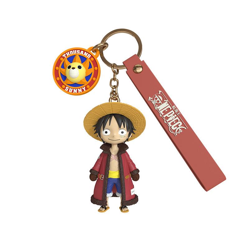 

Оригинальный брелок-подвеска One Piece с Луффи и Чоппером, Аниме-аксессуар для рюкзака, Фигурка