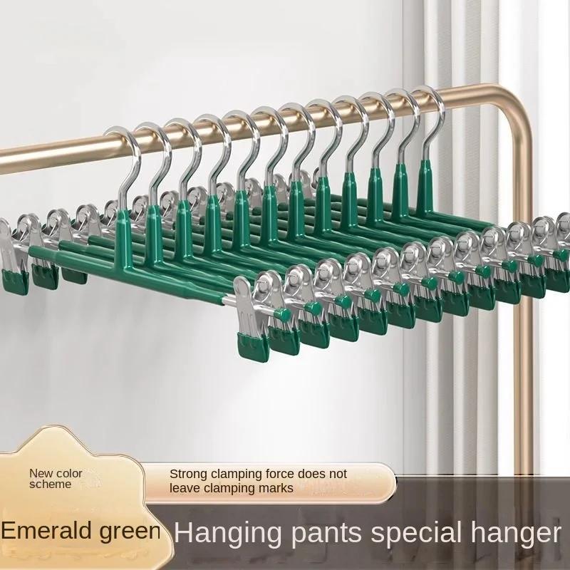 Pants Hangers with Clips Adjustable SkirtHangers for Women Non-Slip Trousers Hanger for Jeans Clothes Hangers for Pants
