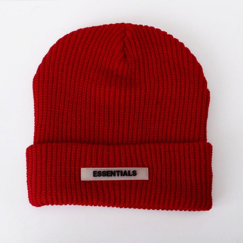 Essentials Knitted Hat Alphabet Wool Hat Knitted Hat Big Head Circumference Beanie Hexagonal Melon Vest Hat