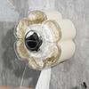 Flower High-capacity Tissue Holder Bathroom Washcloth Storage Rack Wall Mounted Toilet Roll Holder  Bathroom Accessories