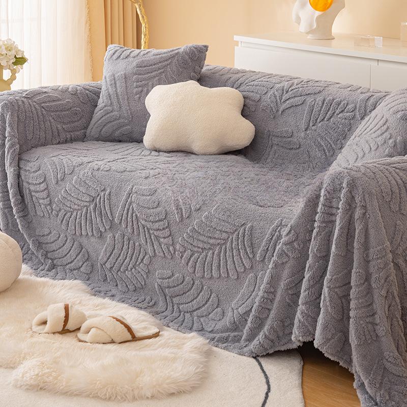 Ripebeskyttende Sofatrekk Stoff Ins Stil Sofahåndkle Vinter Plysj Sofatrekk Altomfattende Universalt Sofatrekk Fullt Dekket