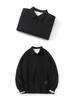 Men's Trendy Black Fake Two-Piece Lapel Hoodie Polo Shirt for Spring/Autumn