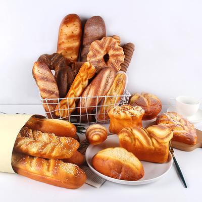 Yapay Ekmek Pasta Tost Yumuşak PU Baget Model Gıda Sahte Ekmek Simülasyon Süsleri Fırın Dükkanı Dekor Fotoğrafçılık Aksesuarları
