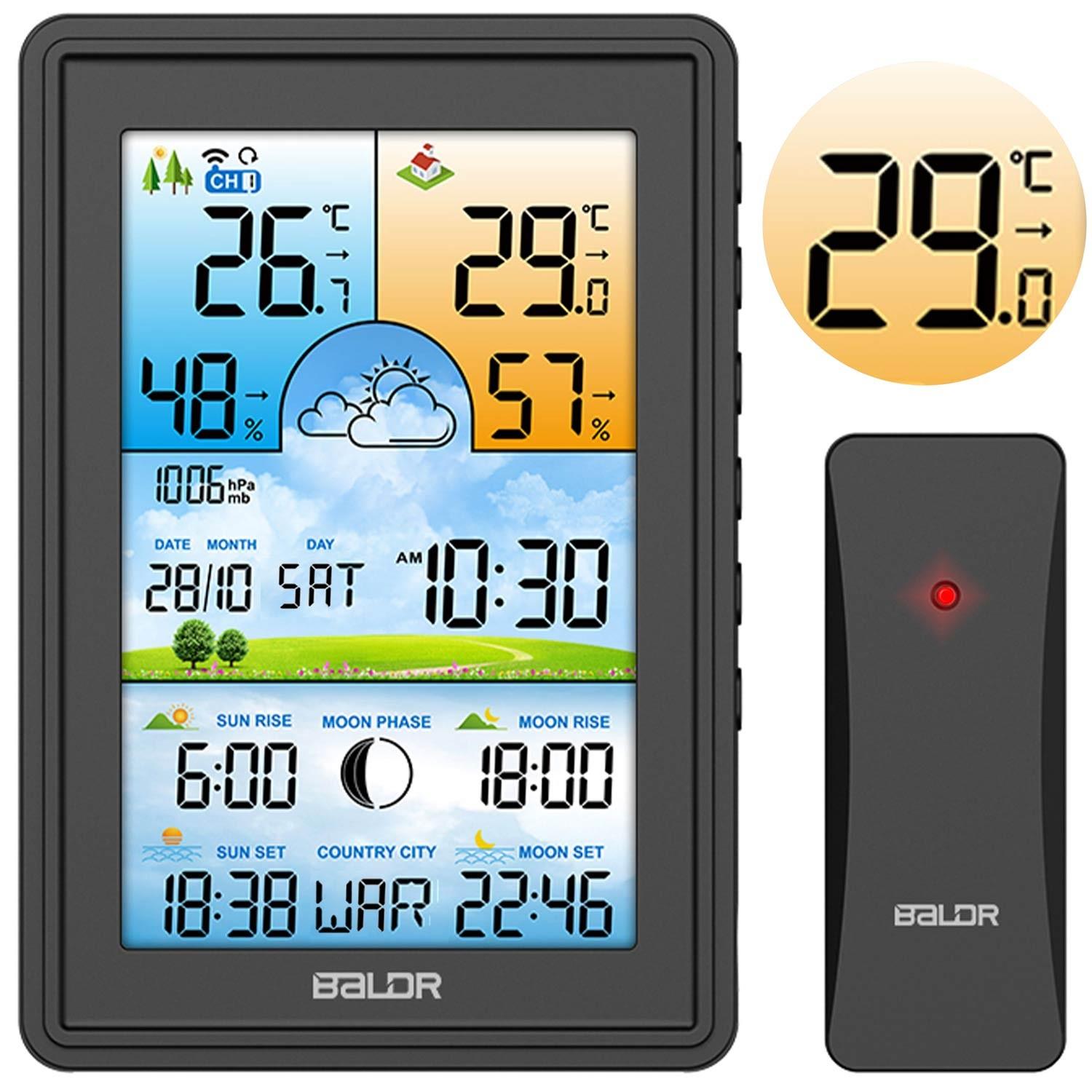 Stazione meteorologica con display BD-906 nero